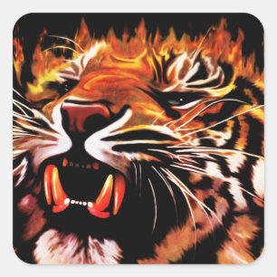 Fire Power Tiger Sticker