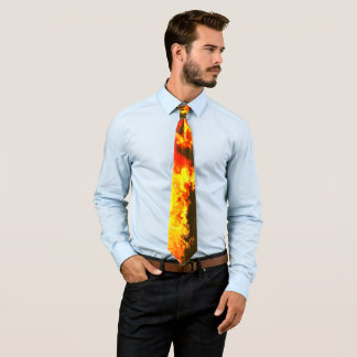 Fire Print Necktie