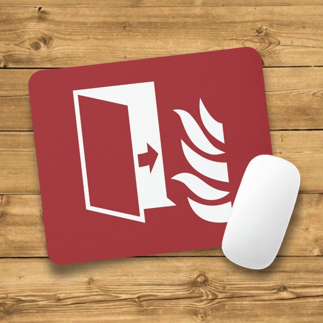 Fire Protection Door Safety Sign Mouse Mat (Creator Uploaded)