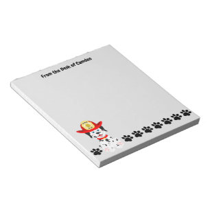 Fire Pup Dalmatian 5.5" x 6" Notepad - 40 pages