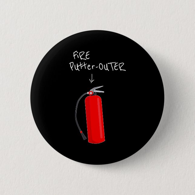 Fire Putter Outer Fire Extinguisher Fire Fighter F 6 Cm Round Badge (Front)