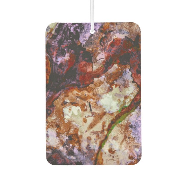 Fire Quartz Crystal Geode Marble Abstract Car Air Freshener (Front)