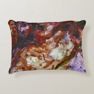 Fire Quartz Crystal Geode Marble Abstract Decorative Cushion