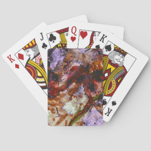 Fire Quartz Crystal Geode Marble Abstract Playing Cards