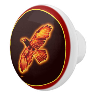 Fire Raven Ceramic Knob