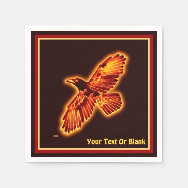 Fire Raven Napkin (Front)