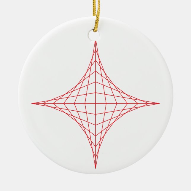 Fire (red) ceramic tree decoration (Front)