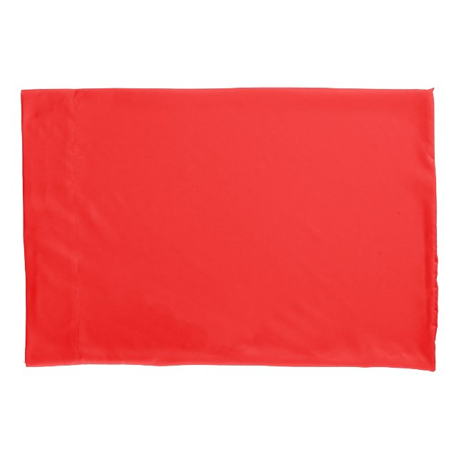 Fire Red colour Easily Customise This Pillowcase (Front-Left)