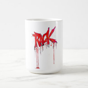 Fire Red RACK Graffiti Drip Urban Streetwear T-Shi Coffee Mug