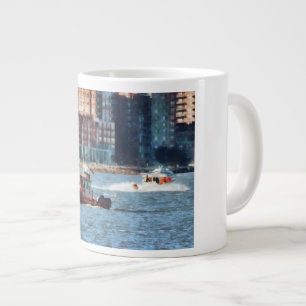 Fire Rescue Boat Hudson River Large Coffee Mug
