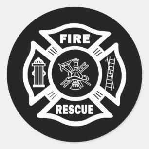 Fire Rescue Classic Round Sticker