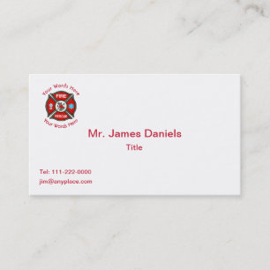 Fire Rescue Cross Business Card