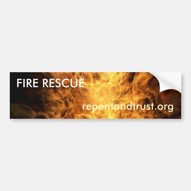 Fire Rescue - Evangelistic Bumper Sticker (Front)