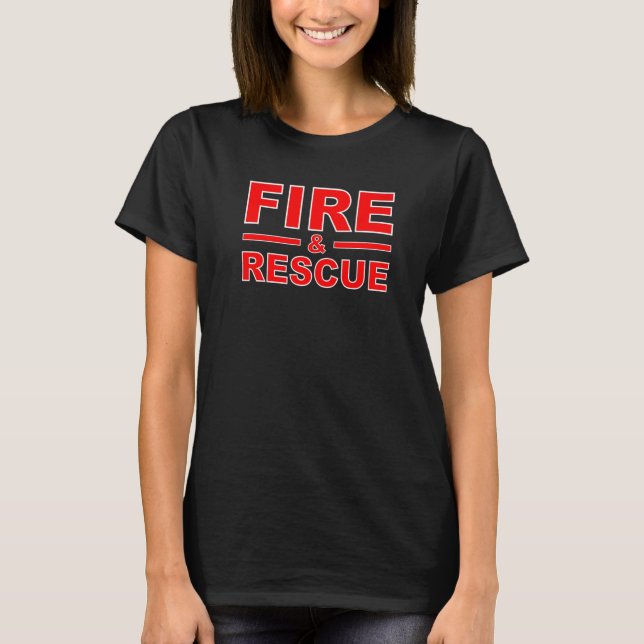 FIRE RESCUE FIRE FIGHTER FIREMAN KIDS YOUTH ADULT  T-Shirt (Front)