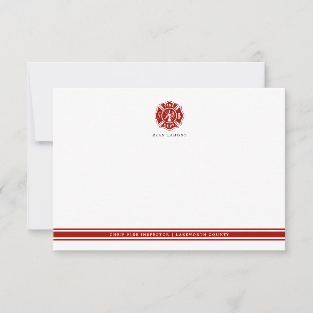 Fire Rescue | Maltese Cross Card (Front)