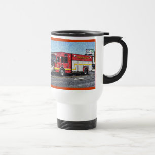 Fire Rescue Truck Emergency Vehicle Travel Mug