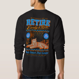 FIRE Retire Cat – Vintage 70s Money Art Sweatshirt