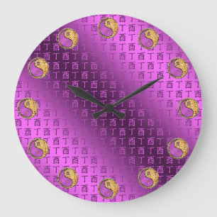 Fire Rooster Large Clock