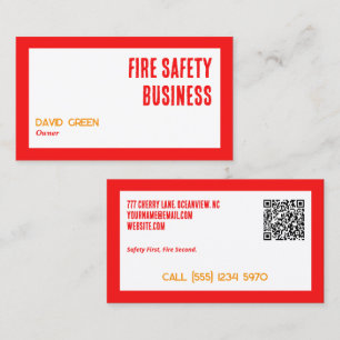 Fire Safety Custom QR Business Card