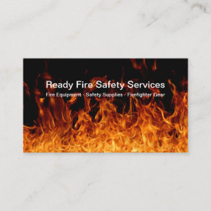 Fire Safety Equipment And Firefighter Theme Business Card