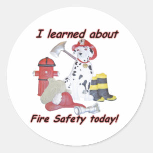 Fire safety sticker