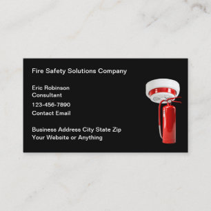 Fire Safety Theme Business Cards