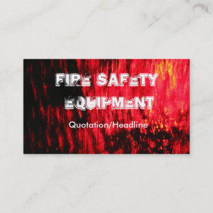 Fire Saftey business card ,customisable