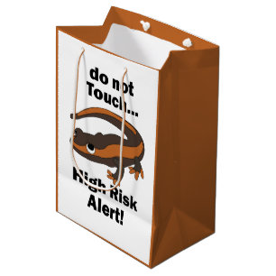 Fire Salamander Do Not Touch High Risk Alert Funny Medium Gift Bag