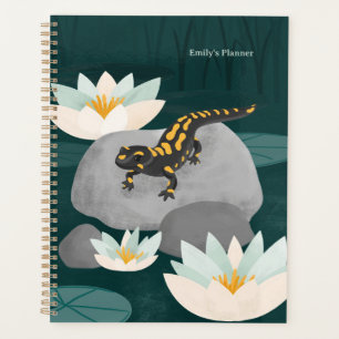 Fire Salamander Midnight Pond Personal Planner