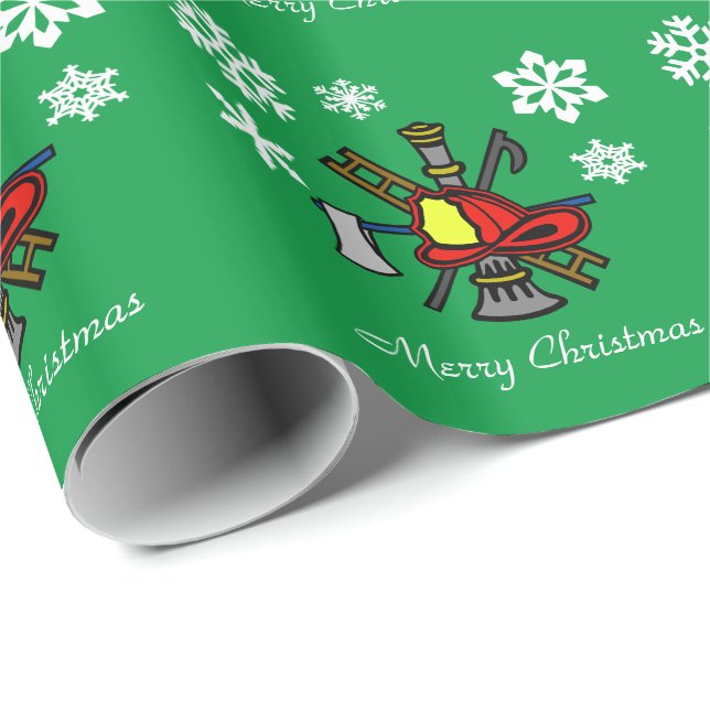 Fire Service  Icon Logo Christmas Gift Wrap (Roll Corner)