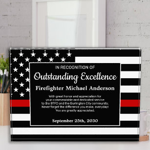 Fire Service Outstanding Excellence Firefighter Acrylic Award