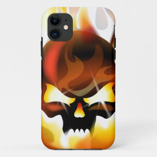fire skull iPhone 11 case
