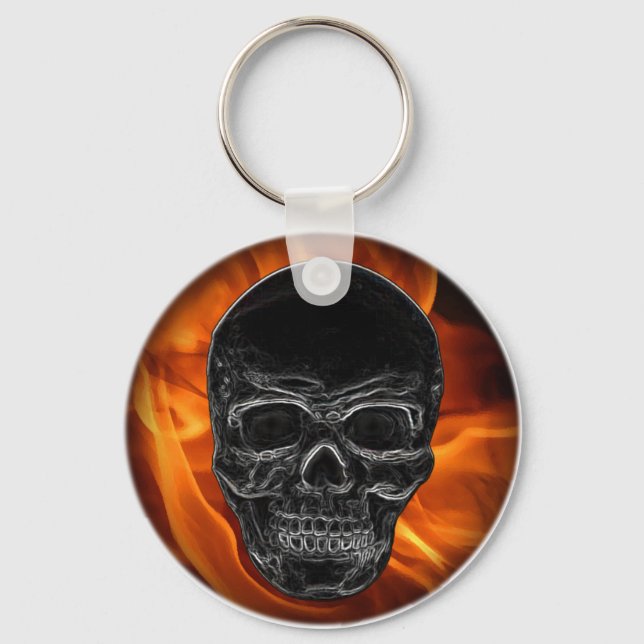 Fire Skull Key Ring (Front)