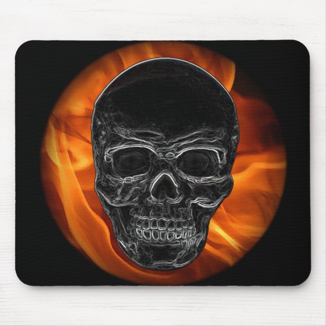 Fire Skull Mouse Mat (Front)