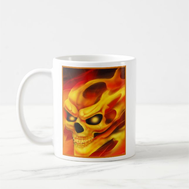 Fire Skull Mug (Left)