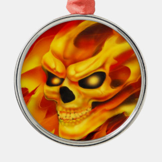 Fire Skull Ornament