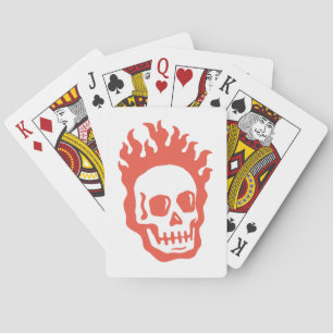 Fire Skull Playing Cards