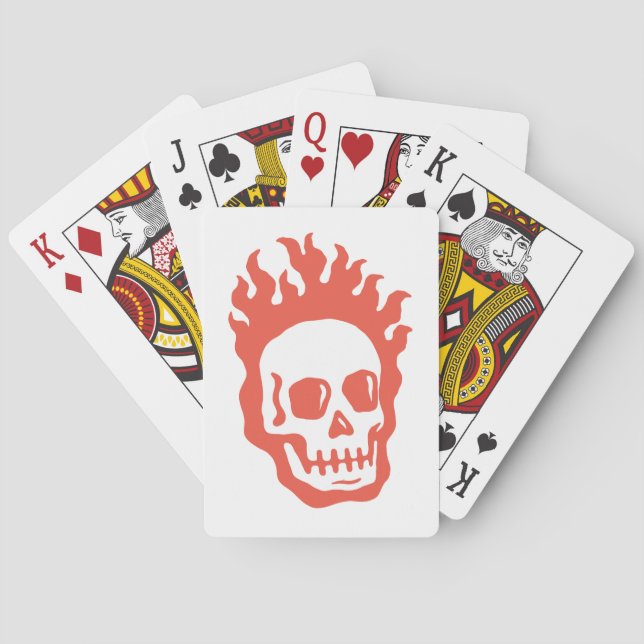 Fire Skull Playing Cards (Back)