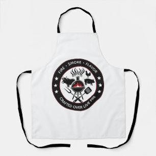 Fire Smoke Flavour BBQ Grill Emblem Apron