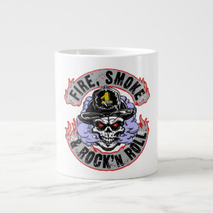 Fire, Smoke & Rock n Roll Large Coffee Mug