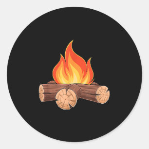 Fire Smores Costume Group Camping Classic Round Sticker