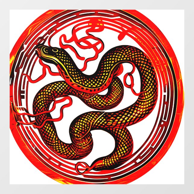 Fire Snake  Window Cling (Sheet)
