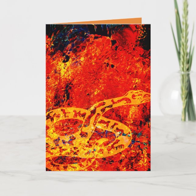 FIRE SNAKES BIRTHDAY CARD (Front)