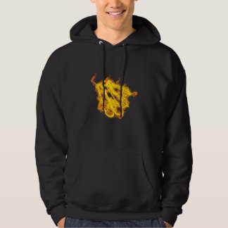 Fire Snow Skis Flaming Ski Skiing Skier Hoodie