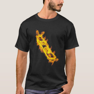 Fire Snowboard Gear Flaming Snowboarding Snowboard T-Shirt