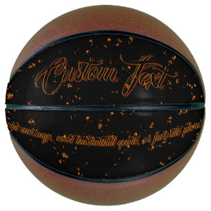 Fire Sparks Overlay Name Quote Burning Ashes Black Basketball