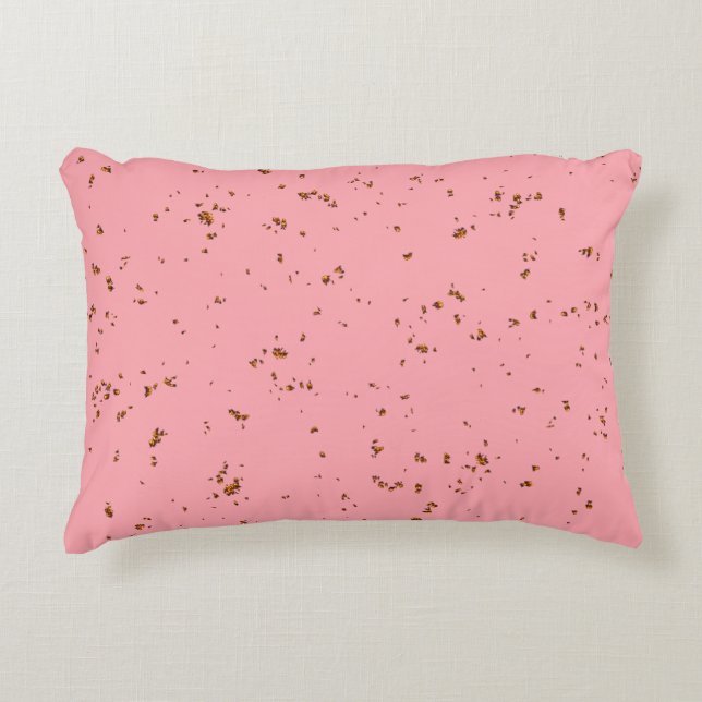 Fire Sparks Overlay Your Photo Blush Pink Decorative Cushion (Front)