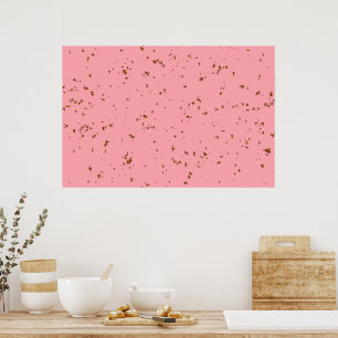 Fire Sparks Overlay Your Photo Blush Pink Poster