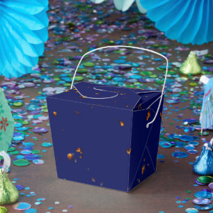 Fire Sparks Overlay Your Photo Bonfire Ashes Blue Favour Box