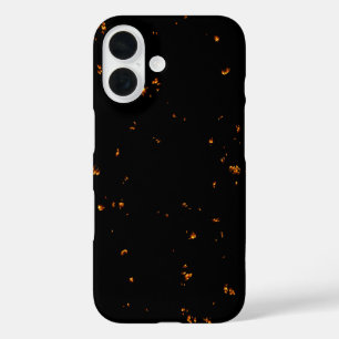 Fire Sparks Overlay Your Photo Burning Ashes Black iPhone 16 Case